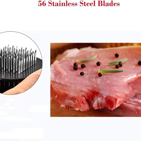 Kødmørningsmiddel kødmørningsmiddel, 56 knive i rustfrit stål, ultraskarp bøf,