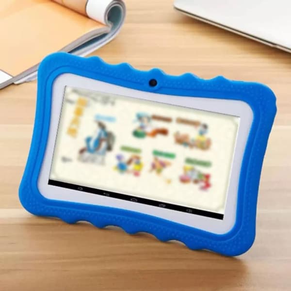 7\" Kids Tablet PC 8GB Quad Core Wi-Fi Tablet PC Pad med støtsikkert KLB