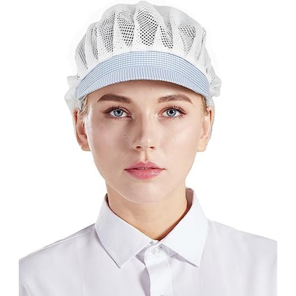 3kpl Kokin hattu Keittiö Ruoanlaitto Chef Cap Ruokapalvelu Hiusverkot naisille One size