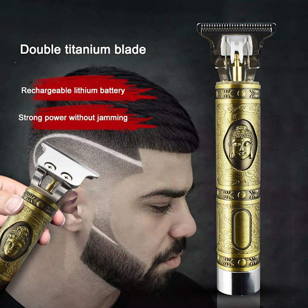 Barber Shop Hårklippare Professionell Elektrisk Outliner Detaljtrimmer Vattentät KLB