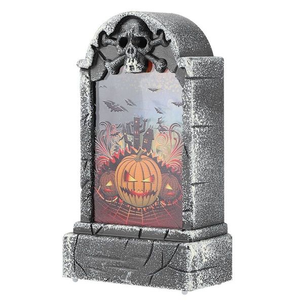Halloween rekvisitter, simulert gravsteinformet lampe KLB
