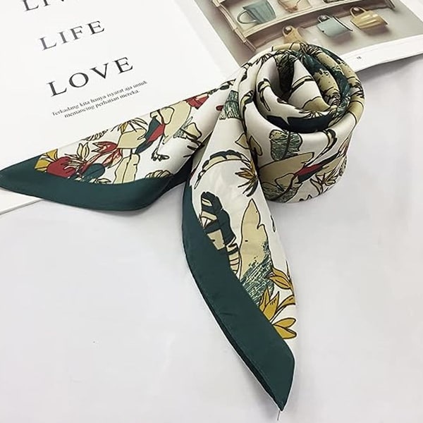 Sidenkänsla sjal. Dam medium fyrkantig satinscarf KLB