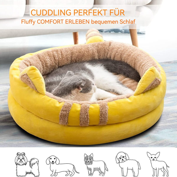 Petcute Cat Cave Cat Bed, Washable Cat Tent Cat Basket for Cats and Dogs, KLB