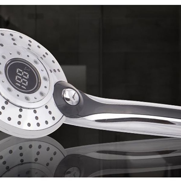 LED brusehoved, 3 farver LED brusehoved temperaturstyring håndbruser med digital temperatur