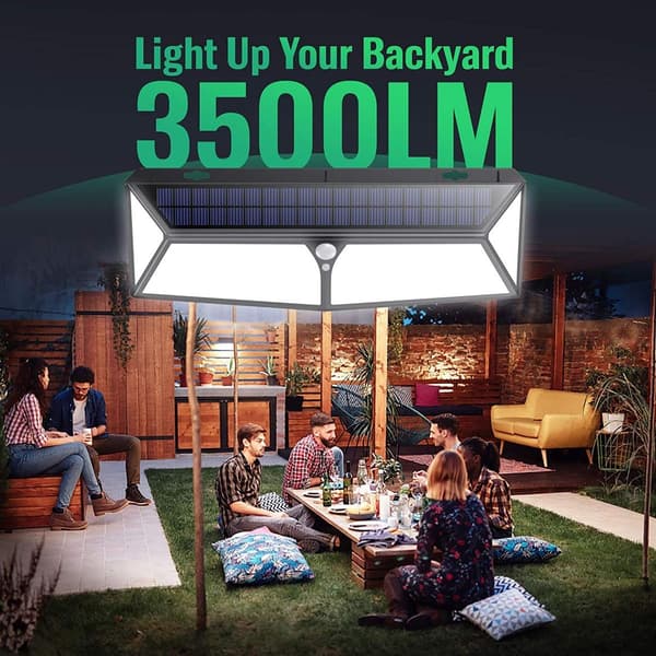 Utendørs solcellelys 430 LED vegglampe, 1 stk