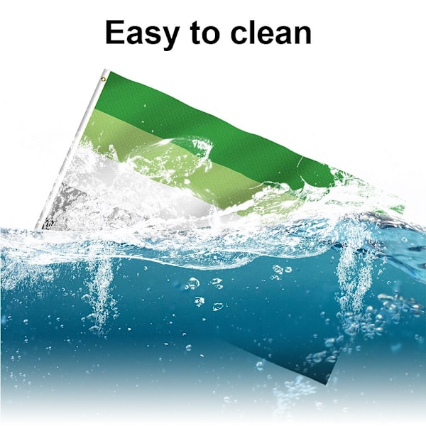90*150cm No Romantik Flag - Farvefast - Canvas Header og Dobbelt