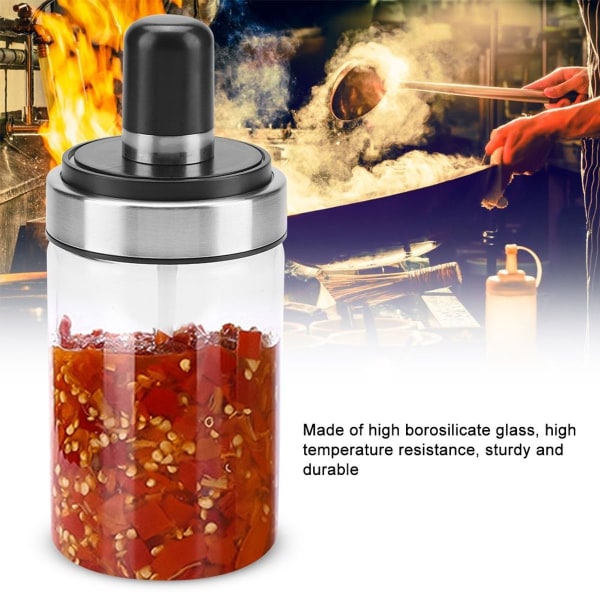 250ml stainless steel glass spice jar for spices and pepper KLB