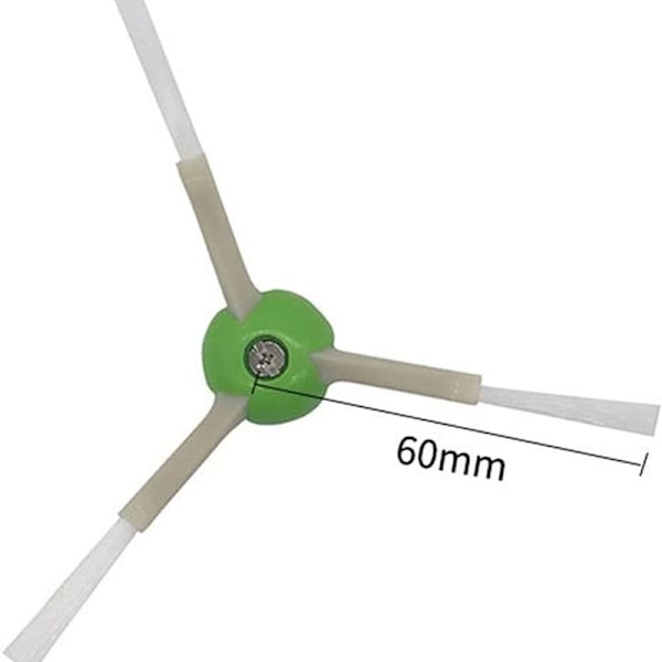 Pakke med 6 separate børster kompatible med iRobot Roomba I7 + E5 E6