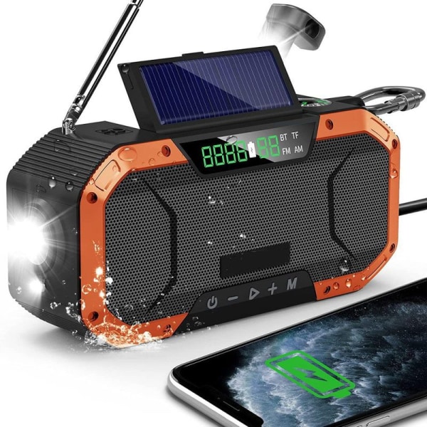 Nødradio Stænksikker bærbar Bluetooth-højttaler