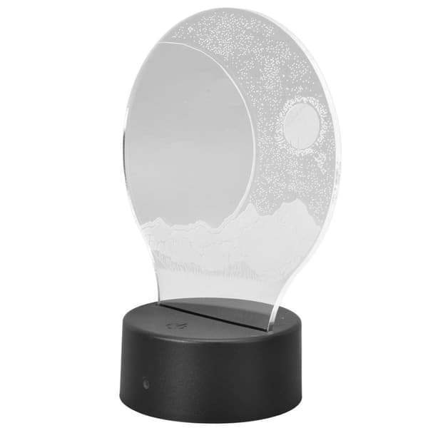 Halvmåne 3D lys, 7 farver, touch skiftende LED nat KLB