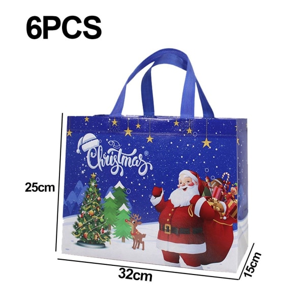 Large Christmas Gift Bags, Christmas Shopping Bags for Gifts, Blue