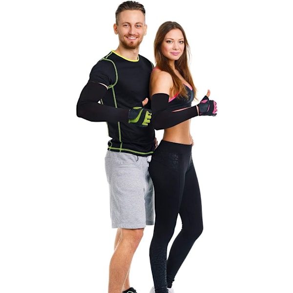 UV Solbeskyttende Armvarmere - Unisex, Sort (10 Par)