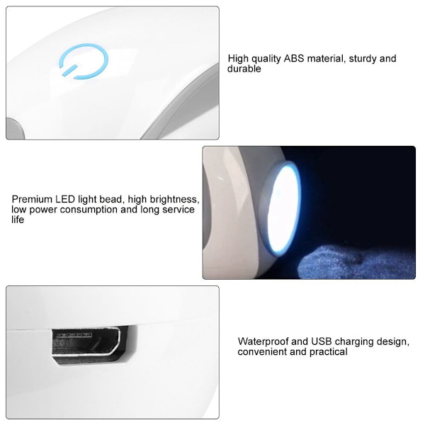 Udendørs LED håndarbejdslampe, USB-opladning, vandtæt KLB