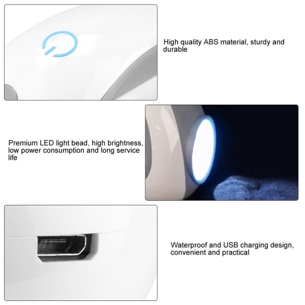 Ulkokäyttöinen LED-käsityövalo, USB lataus, vedenpitävä KLB