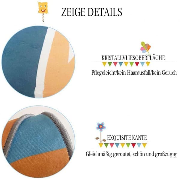 Capslpad Barnetepper, Lekematte for Barn, Bygate 160 x 100 cm, Barn