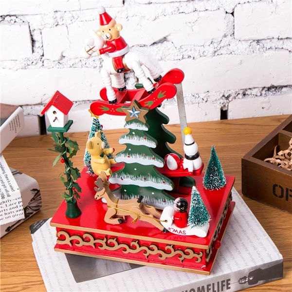 Julmusikbox Julgran Jultomte Barnleksaker, Set med 4 KLB