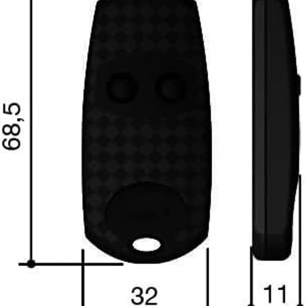 2 stk fjernkontroll TOP432EV fast kode frekvens for sender 433.92 MHz