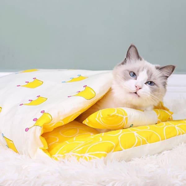 Katt sovplats vinter varm kattsäng japansk kattsovsäck mjuk KLB