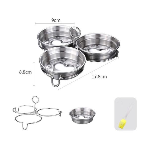 Y304 Barne Frokost Rustfritt Stål Eggkoker Husholdning Mini Multifunksjonell Eggdamper