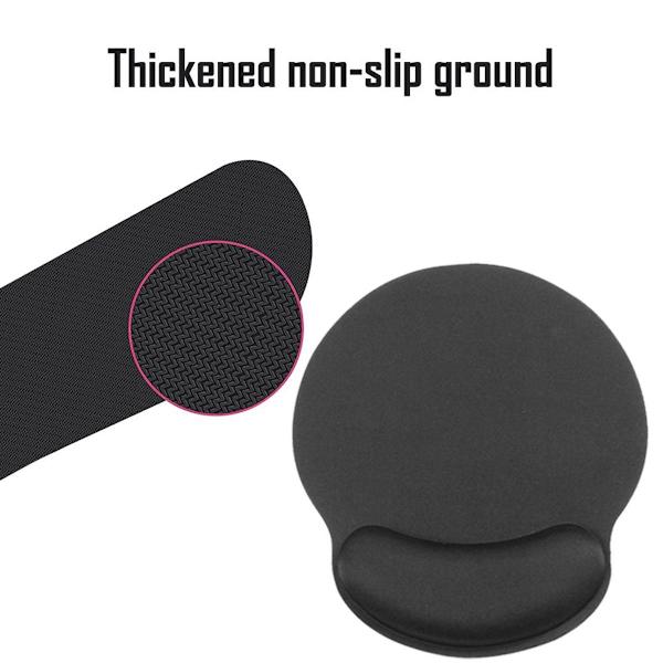 Musmatta med handledsstöd, minnesskum tangentbordsunderlägg, Easy black