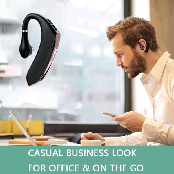 Bluetooth-øretelefoner Trådløs Monaural Business Headset Sort