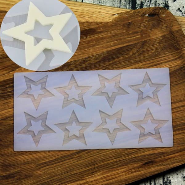 DIY 3D stjerneformet silikoneform, kagedekoration værktøjer cupcake silikone