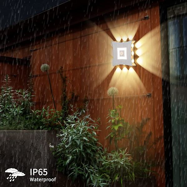 18W moderni LED-seinävalaisin sisä- ja ulkokäyttöön, PIR-liiketunnistimella, IP65-vedenkestävä