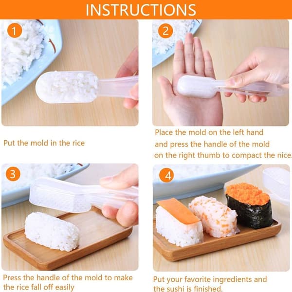 2 st sushiverktyg för sushiform för onigiri DIY sushi maker form