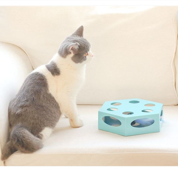 Interaktivt kattelegetøj - Automatisk kattemotionslegetøj til kæledyr KLB