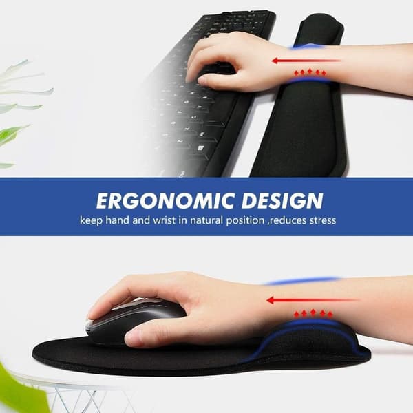 Ergonomisk musemåtte med håndledsstøtte, premium memory skum 2