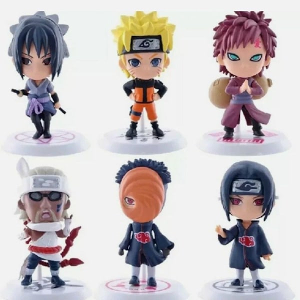Naruto Shippuden Figurer Anime Manga Set Sasuke Gaara Itachi KLB