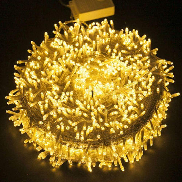 100M 1000 LED Julelys LED Lyskæde Udendørs Fe Lyskæde Ferie KLB