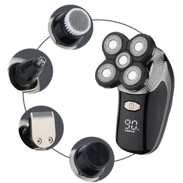 Elektrisk rakapparat för män - Huvudrakapparat - Vattentät USB Uppladdningsbar KLB