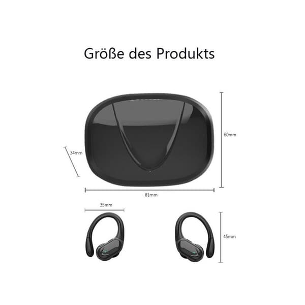 Bluetooth-hörlurar 5.3, med laddningsfodral LED-display, ENC HD-samtal, in-ear