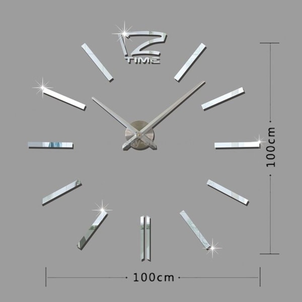 M001 Super large acrylic DIY wall clock, European and American simple living room