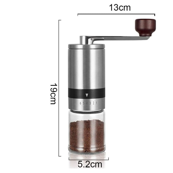 Mångsidiga malningsalternativ: Praktisk kaffekvarn med 6 hastigheter för kaffenjutning KLB