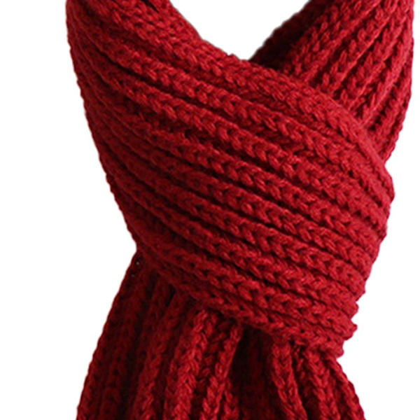 Vinter babyscarf höst vinter ull halsduk röd