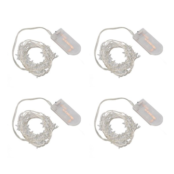 4 tähden muotoiset valosarjat paristokäyttöiset 20 LED tähtikeiju KLB