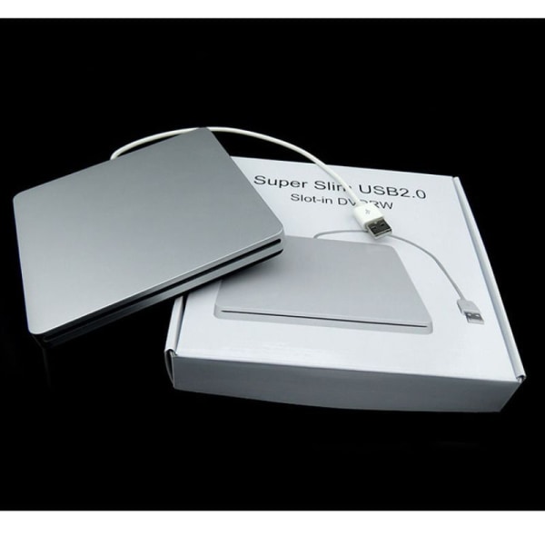 Ekstern CD DVD-stasjon USB 3.0 Milfech bærbar slank CD/DVD-RW-brenner med type