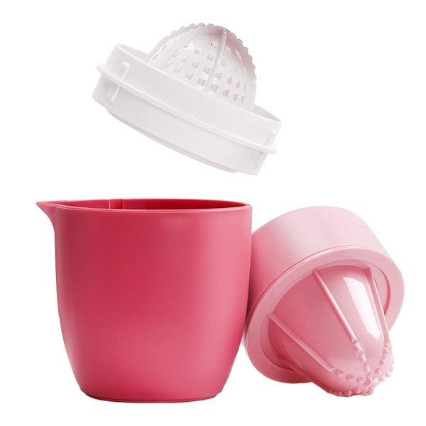 Håndpresser til citroner, citruspresser, unik citronpresser, pink