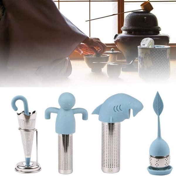 Ugle silikone teinfuser/flydende paraply med urtekrydderi