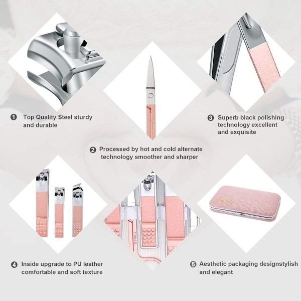 Manikyrset, Mini nagelklippare set, Pedikyrvård verktyg KLB