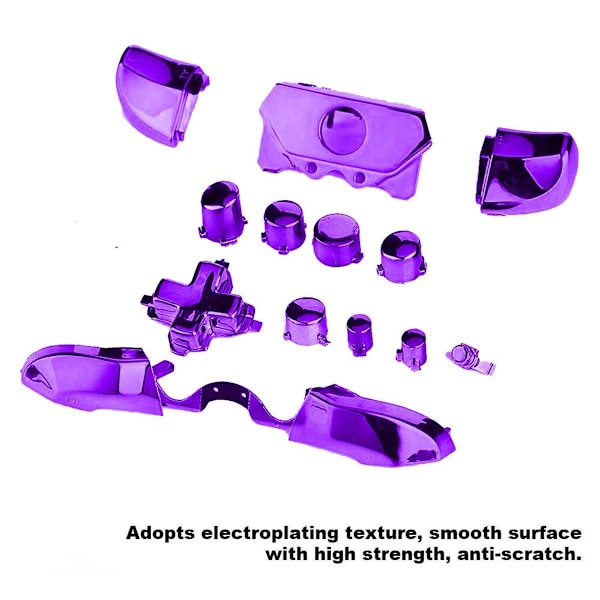 Fuld knap-sæt til Xbox One / Elite-controller (3,5 mm elektroplettering lilla KLB