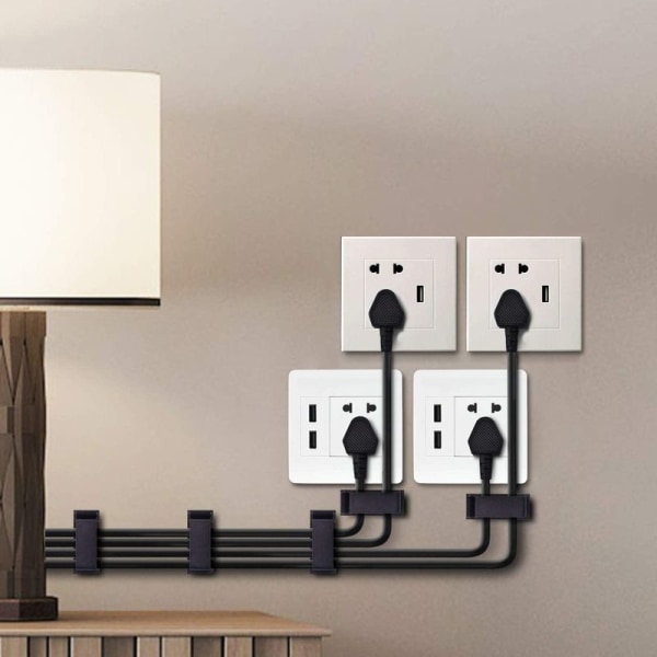 50 st självhäftande kabelhanteringsklämmor Kabelorganisatör Trådklämmor Kabel