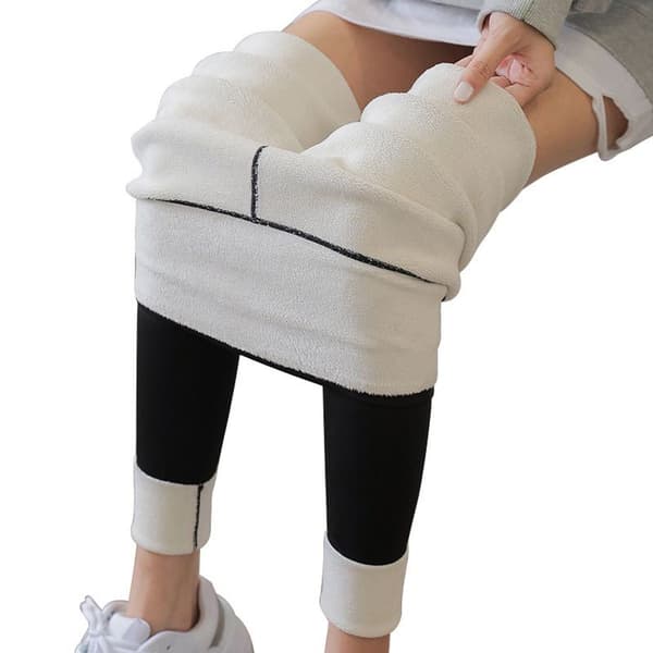 Vintervarme fleeceforede polstrede leggings til kvinder