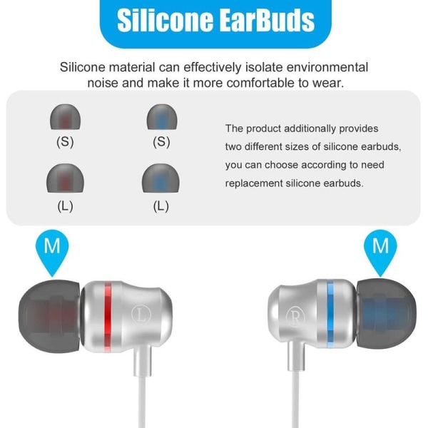 Noise Isolating Earbuds øretelefoner specielt designet til den hvide