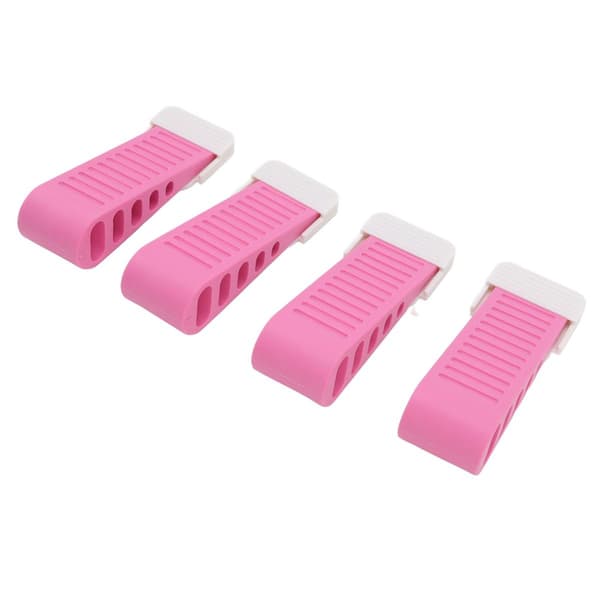 4-pack gummikilar i rosa, stapelbara, ingen borrning krävs KLB