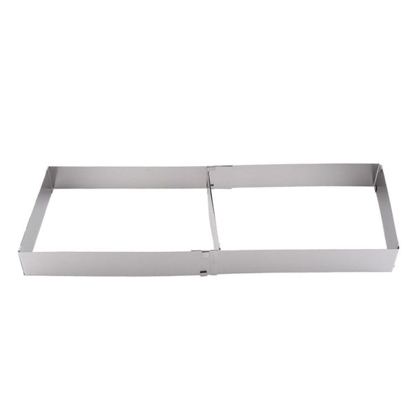 4smile justerbar bakram rektangulär - 8 cm hög rostfritt stål bakform KLB