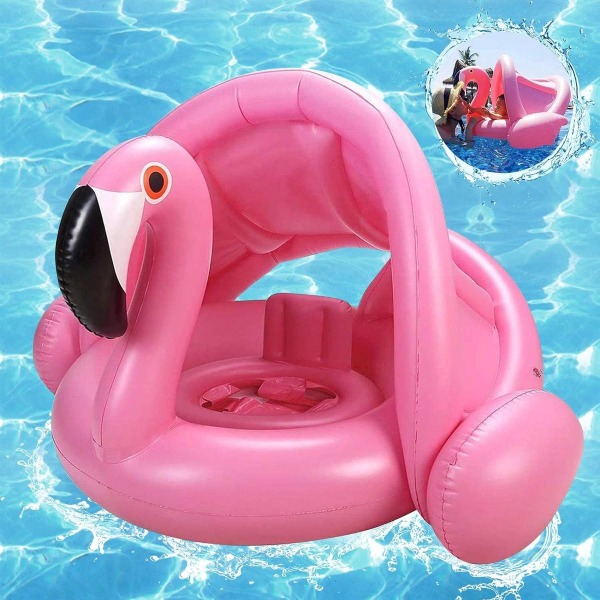 Flamingo badring, flamingo uppblåsbar badring, baby badring KLB