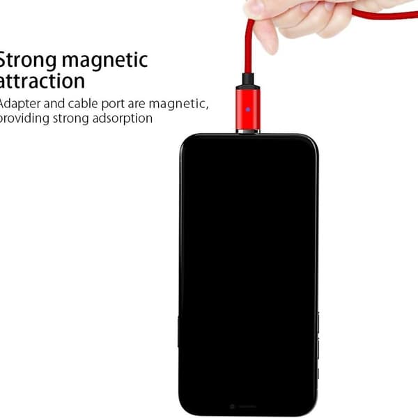 iPhone-ladekabel, [3 stk 1M] Lynkabel nylon rød